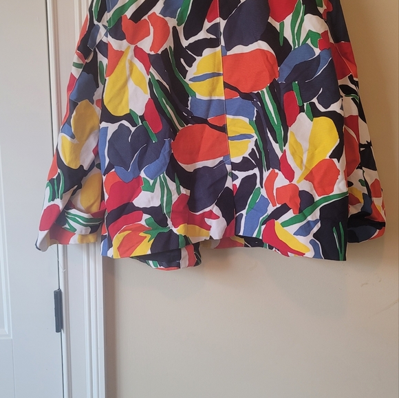 NWT Ralph Lauren Flower Cotton Gold White Green Red Blue Yellow Jacket Coat L - Picture 2 of 10